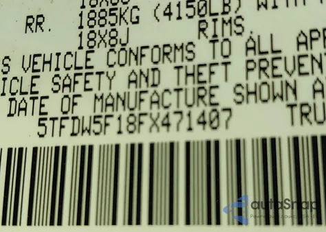 2015 Toyota Tundra Sr5 5.7L V8 z USA, uszkodzony, nr VIN 5TFDW5F18FX471407